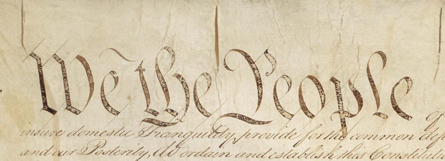The Preamble to the United States Constitution exemplifies the frozen register, employing fixed, historic language that never changes over time.