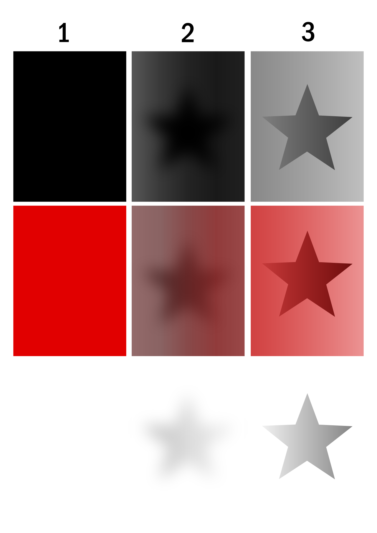 A visual comparison demonstrating how transparent (top), translucent (middle), and opaque (bottom) materials interact with light passing through them.