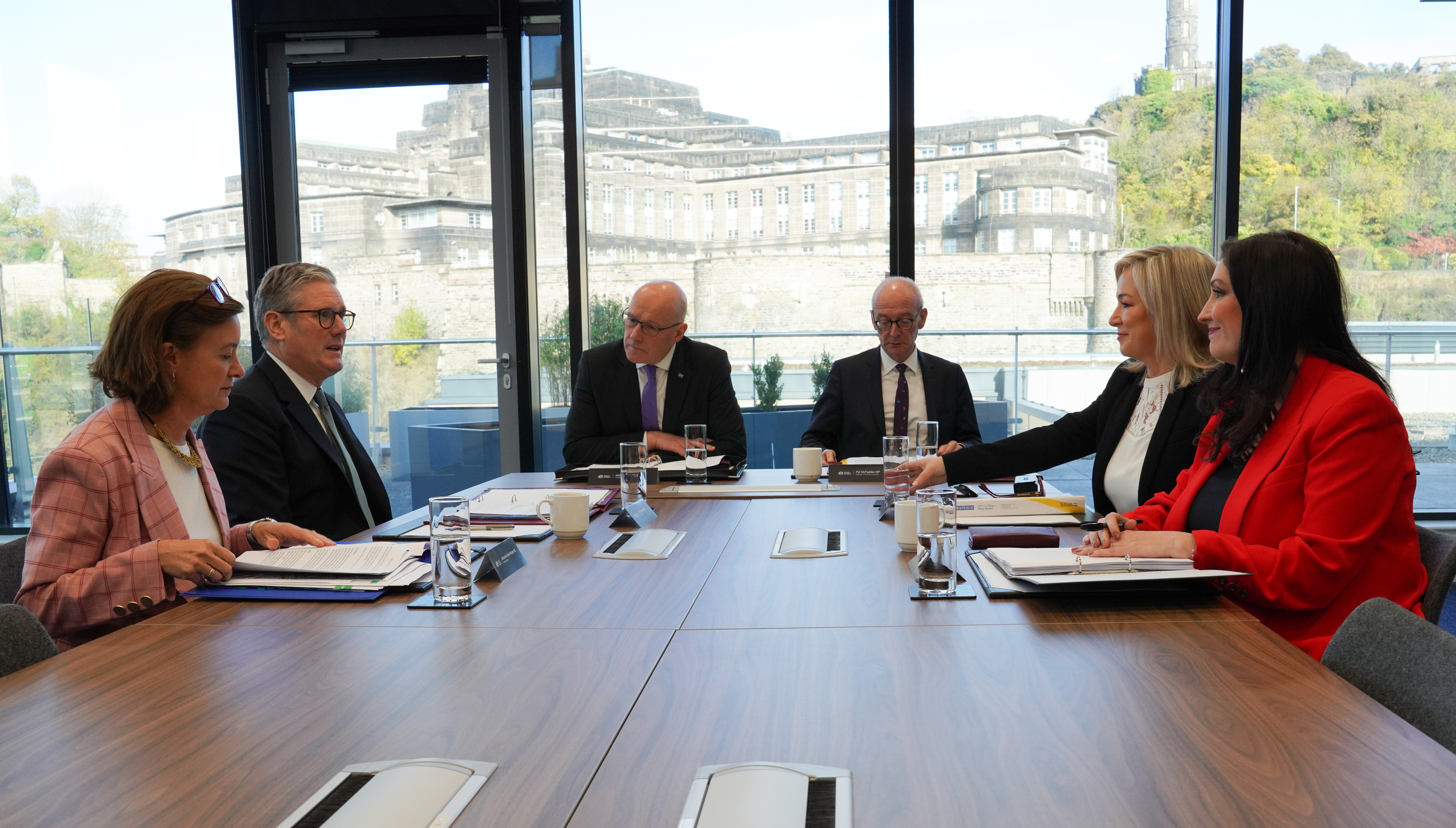 Prime Minister Starmer meets the First Ministers of Scotland, Wales, and Northern Ireland at the Council of Nations and Regions — devolved executives answer to their own legislatures, not to Westminster.