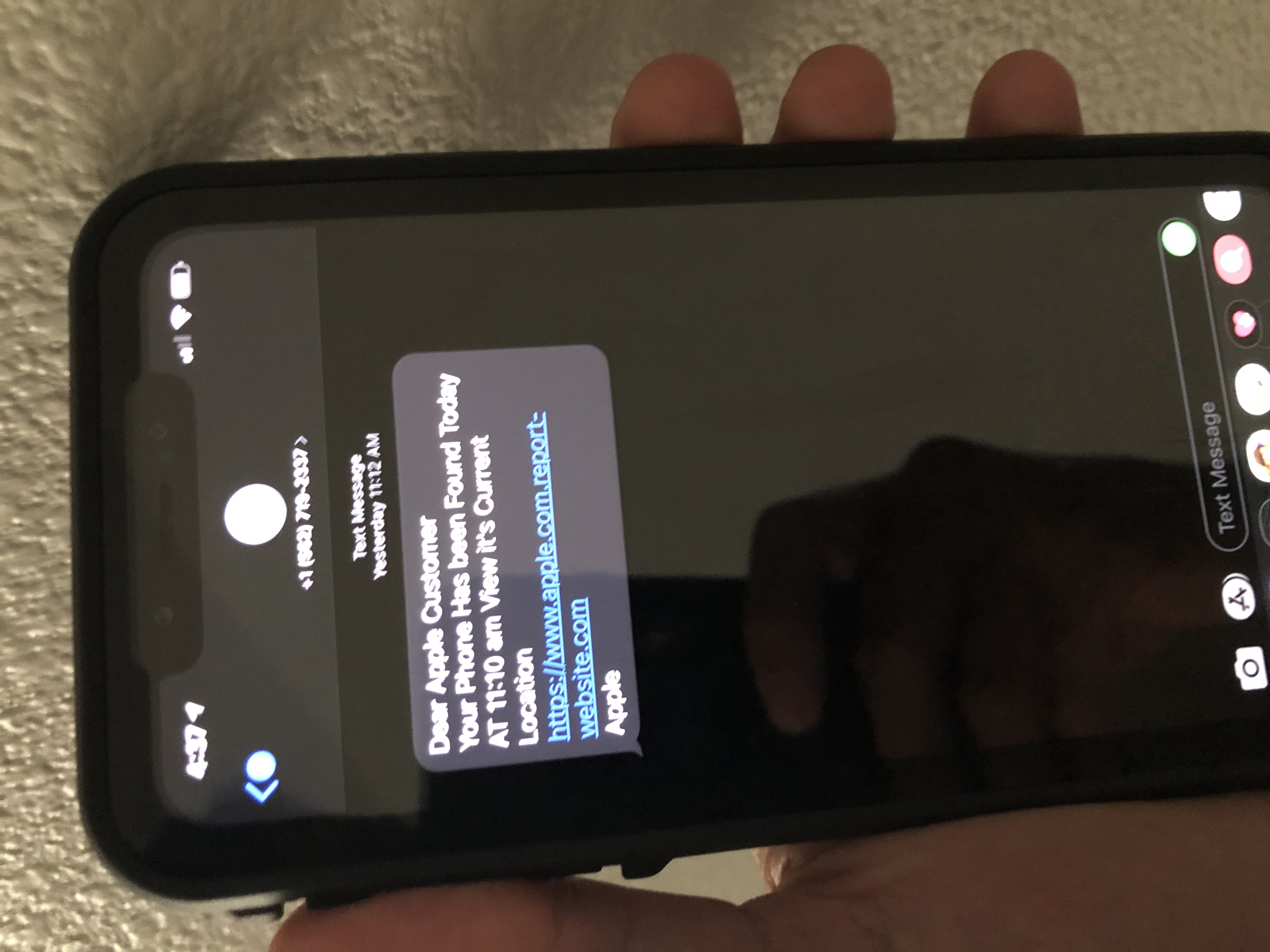 An example of an SMS phishing (smishing) lure. Attackers exploit the implicit trust users place in mobile messaging to bypass traditional corporate email defenses and steal credentials.