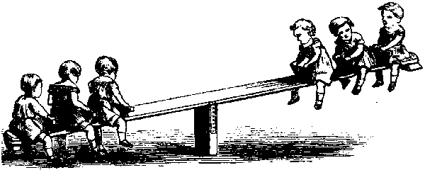 A playground seesaw provides a tangible example of balance, fairness, and shared rules for young learners.