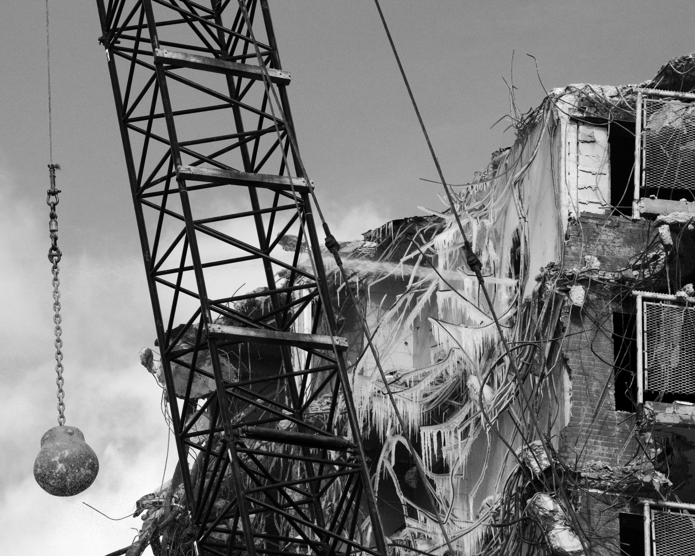 Demolition of a house — one of the clearest examples of a 'building operation' under section 55 TCPA 1990, which by itself requires planning permission unless an exemption applies.