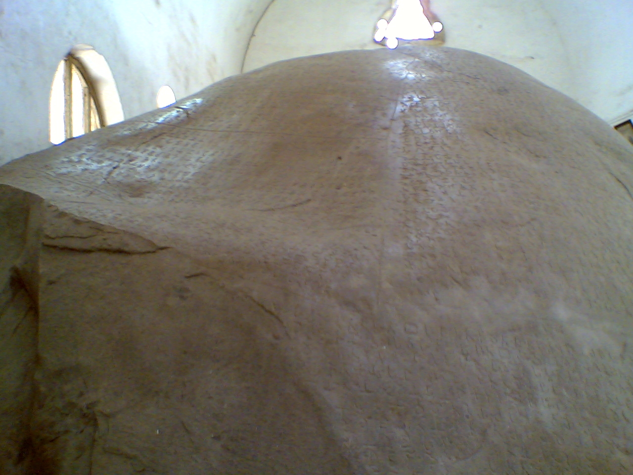 One of the Edicts of Ashoka carved into rock. Ashoka utilized these widespread inscriptions to promote Buddhist principles and moral governance after the devastating Kalinga War.