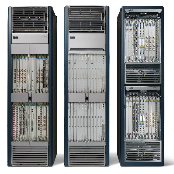 A carrier-class backbone core router. Performance metrics are highly contextual; sustained high processor utilization is expected on core routing engines handling complex global BGP routes, but would be highly anomalous on an access layer switch.