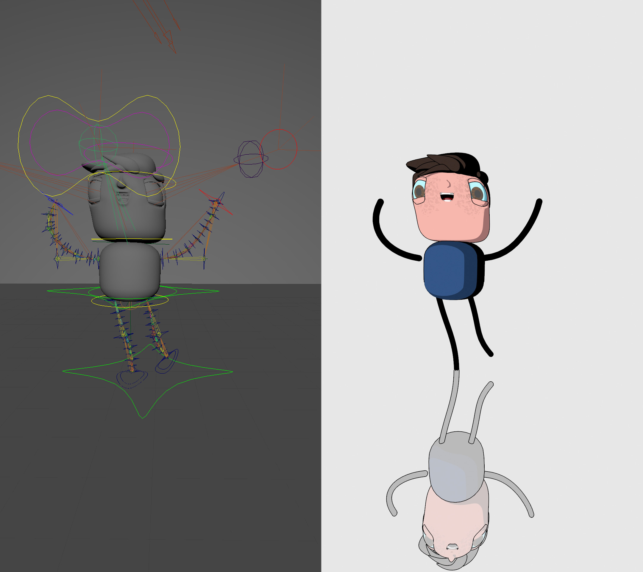 Resource-intensive but interruptible workloads, such as rendering frames for 3D animation (shown here before and after rendering), are ideal use cases for deeply discounted Azure Spot instances.