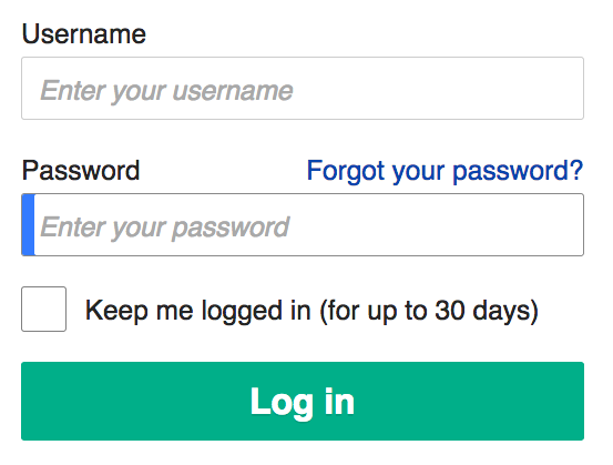 A standard login prompt. In an EHR, your unique login credentials generate an audit trail that monitors and tracks every client chart you access.