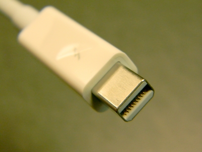 Early generations of Thunderbolt utilized the Mini DisplayPort connector shape before the standard fully transitioned to the universal USB Type-C form factor.