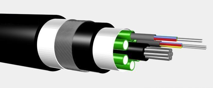 A cross-section of a multi-fiber cable. The "cloud" relies on millions of miles of physical fiber-optic cables that act as the circulatory system connecting datacenters globally.