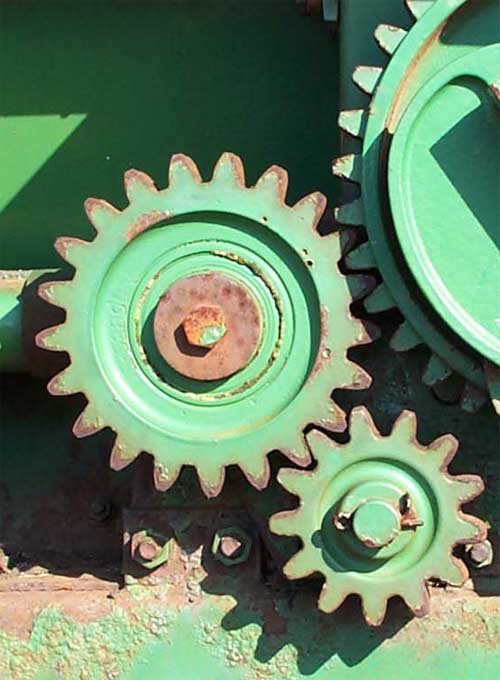 Relatively prime numbers have practical applications in mechanics; pairing gears with coprime numbers of teeth (such as 13 and 21) ensures that wear is distributed evenly across all teeth over time.