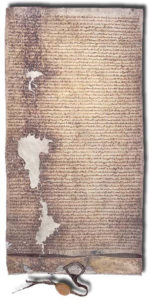 The 1225 reissue of Magna Carta — one of the historic statutes and unwritten conventions that together substitute for a single written constitution in the UK.