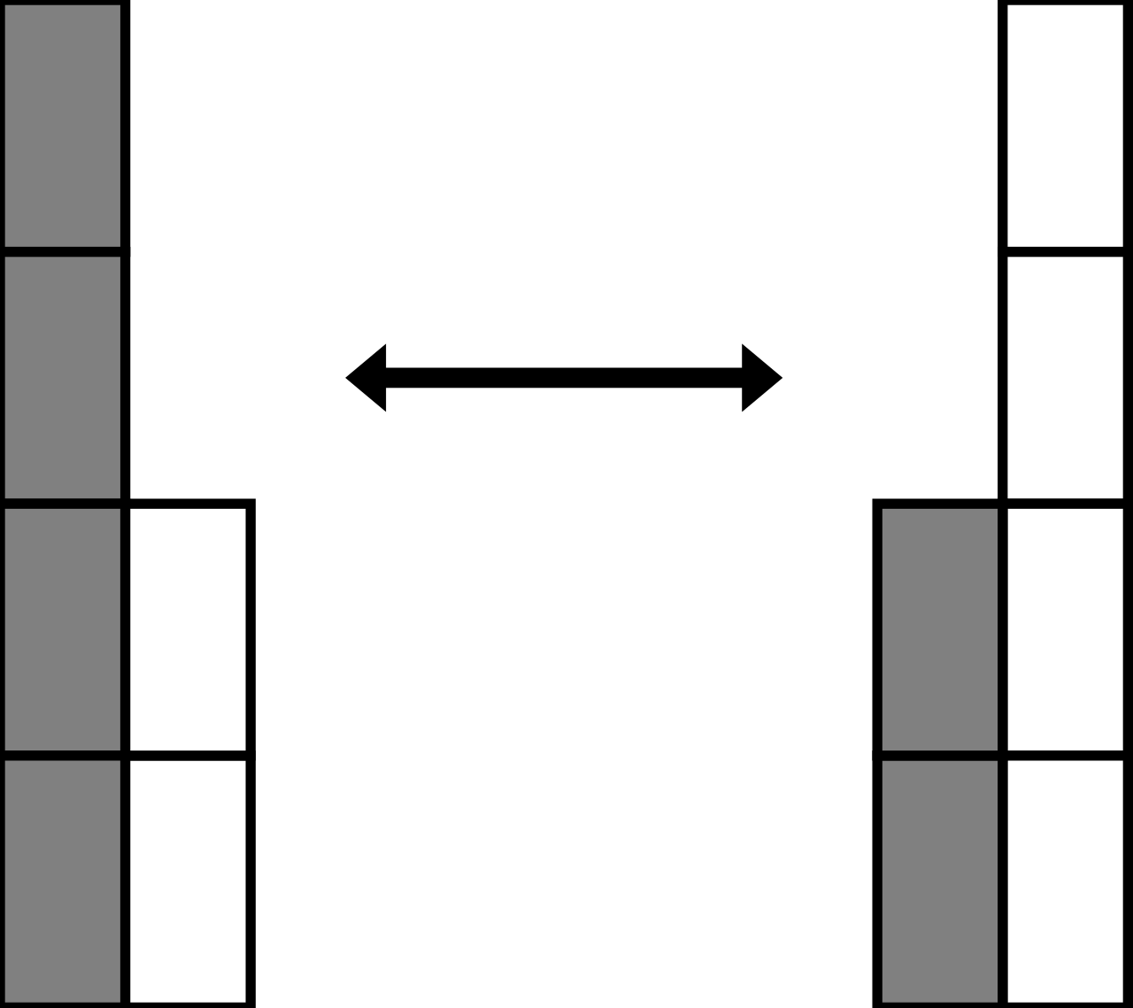 A visual representation of the commutative property of addition, demonstrating that changing the sequence of the given addends does not affect their total sum.