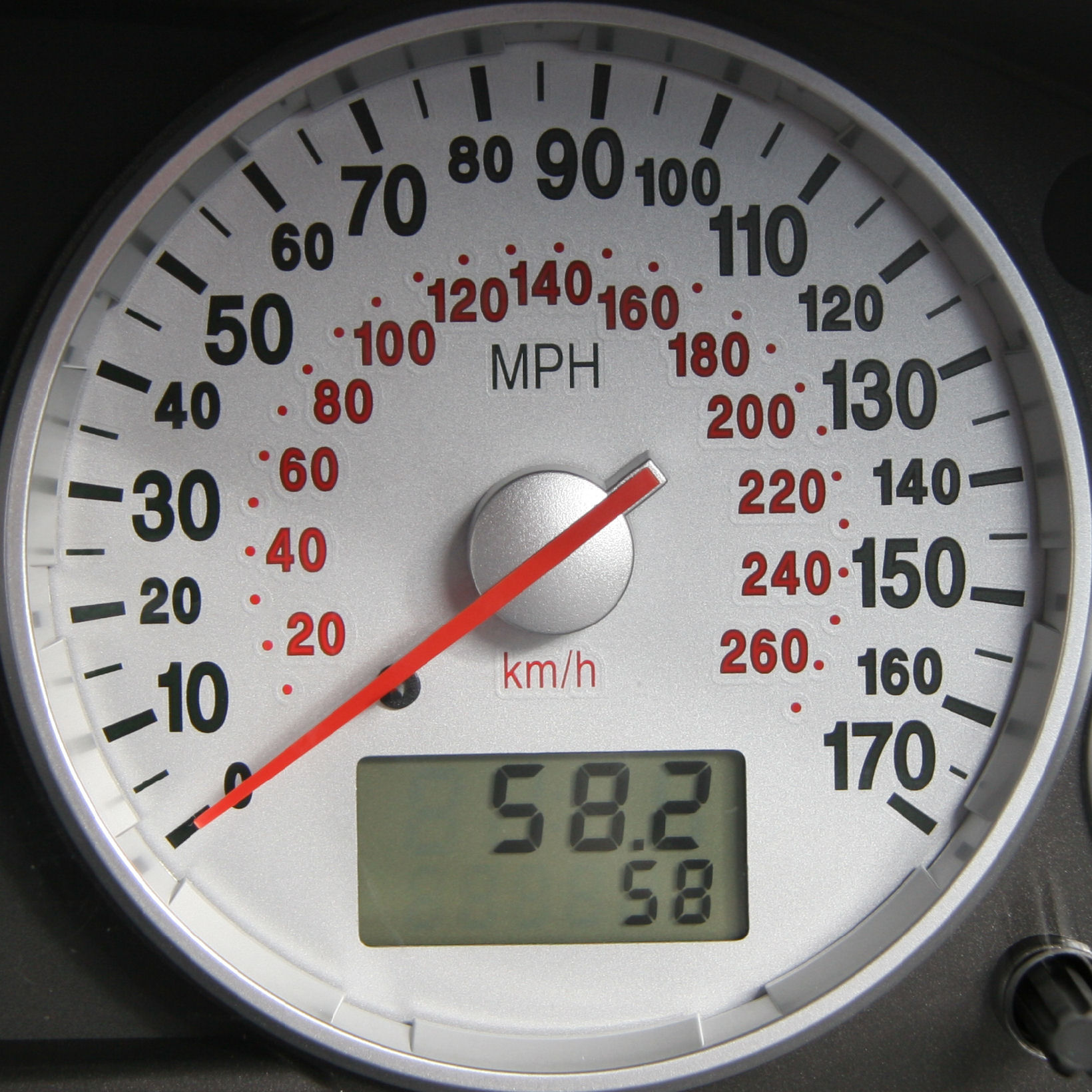 A speedometer displays a vehicle's instantaneous speed, a scalar magnitude independent of the vehicle's directional heading.