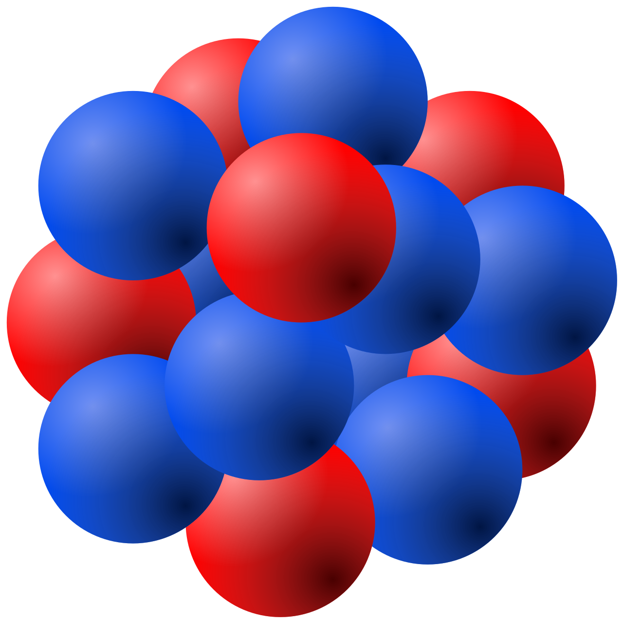 The atomic nucleus is an ultra-dense cluster of positively charged protons and neutral neutrons, accounting for almost all of an atom's mass.