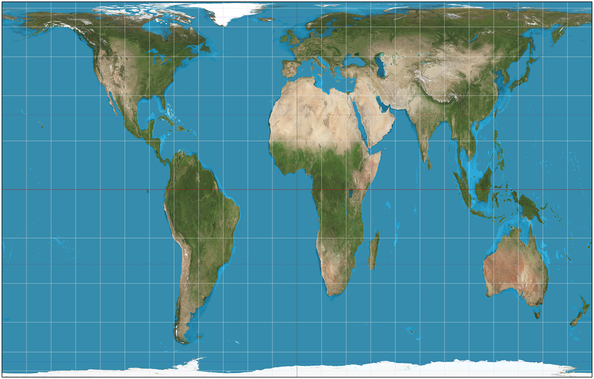 The Gall-Peters projection preserves accurate relative land area by distorting the geometric shapes of the continents, making them appear vertically stretched.