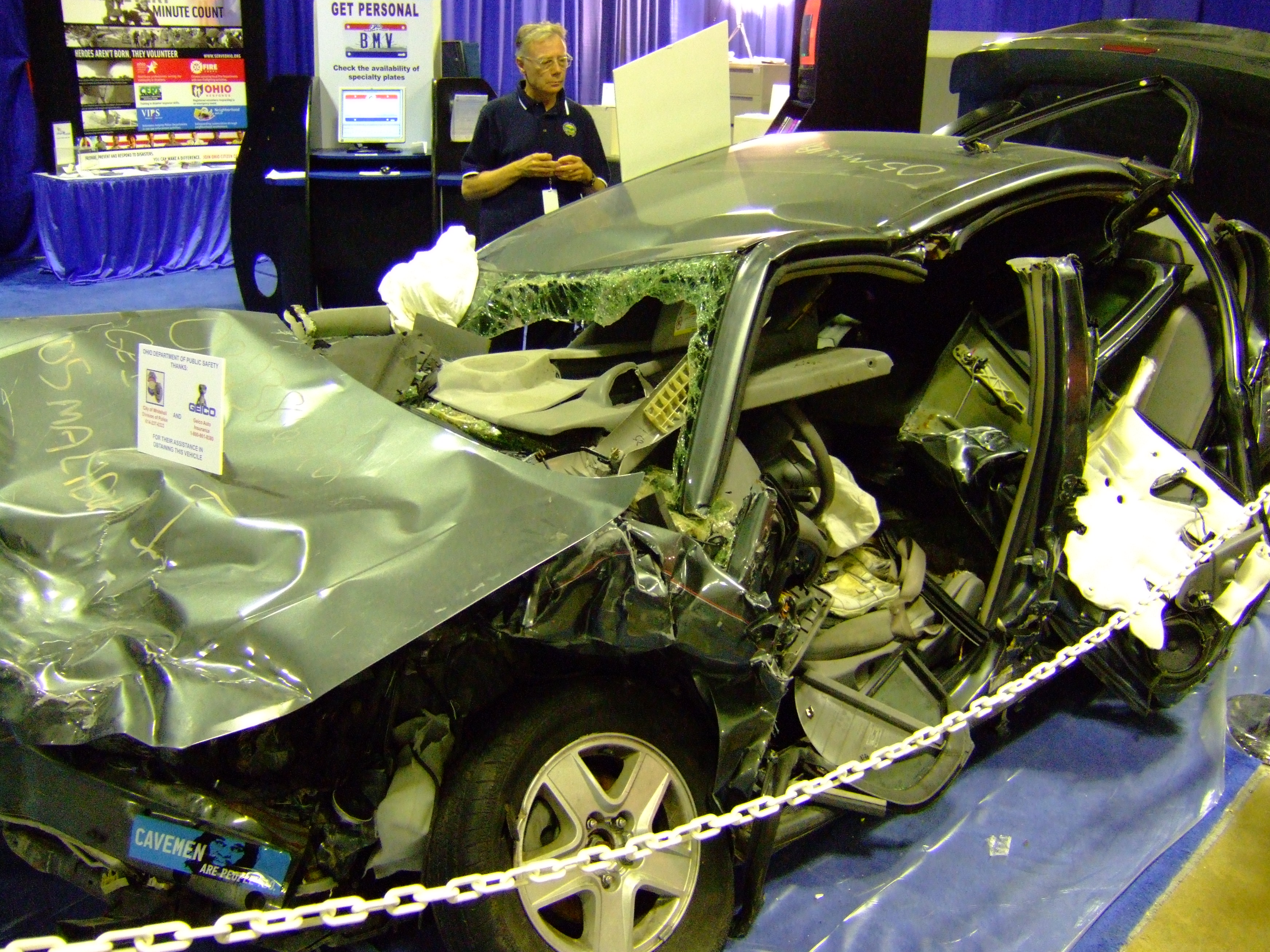 A rollover car crash of the kind that generates a personal injury claim — the one claim type where a CFA success fee is additionally capped at 25% of damages for pain, suffering and past loss, with future pecuniary loss excluded.