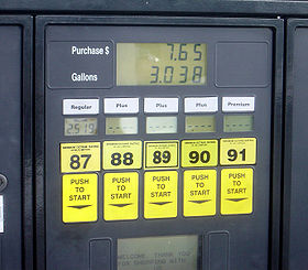 Fuel prices are displayed as unit rates, comparing the total cost in currency to exactly one unit (like a gallon or liter) of fuel to help consumers instantly evaluate value.