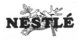 Nestlé's 1938–1966 logo, contemporary with Chappell v Nestle Co (1960), where returned chocolate-wrapper of negligible resale value was still held to be sufficient consideration.