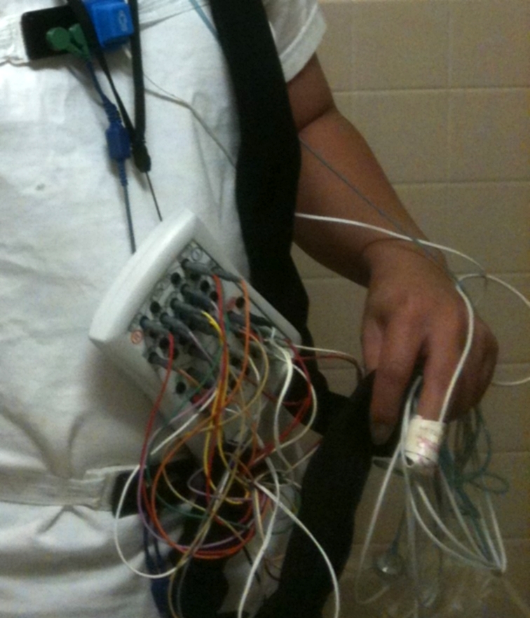 Electrode placement for polysomnography, the primary diagnostic tool for continuously monitoring physiological metrics during sleep.