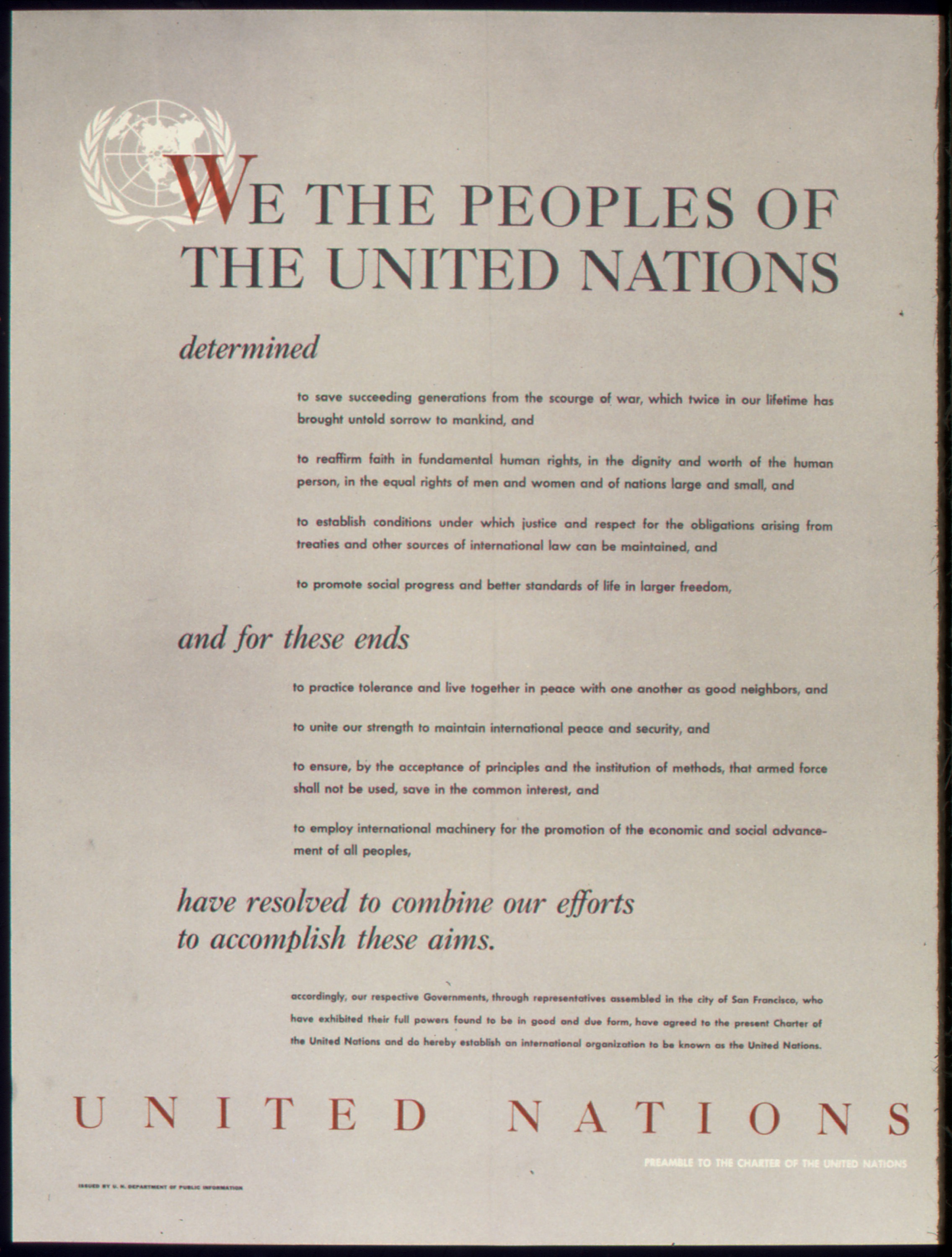 A preamble in its classic form: introductory recitals stating a document's purpose before the operative text begins - the same kind of intrinsic aid a court may consult to orient itself to a statute.