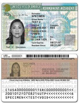 A U.S. Permanent Resident Card (Green Card). The identification number on this document satisfies CIP verification requirements for non-U.S. citizens.