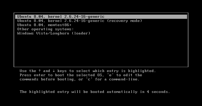 A boot manager, such as GRUB, intercepts the startup process to allow users to select which operating system to load in a multiboot environment.