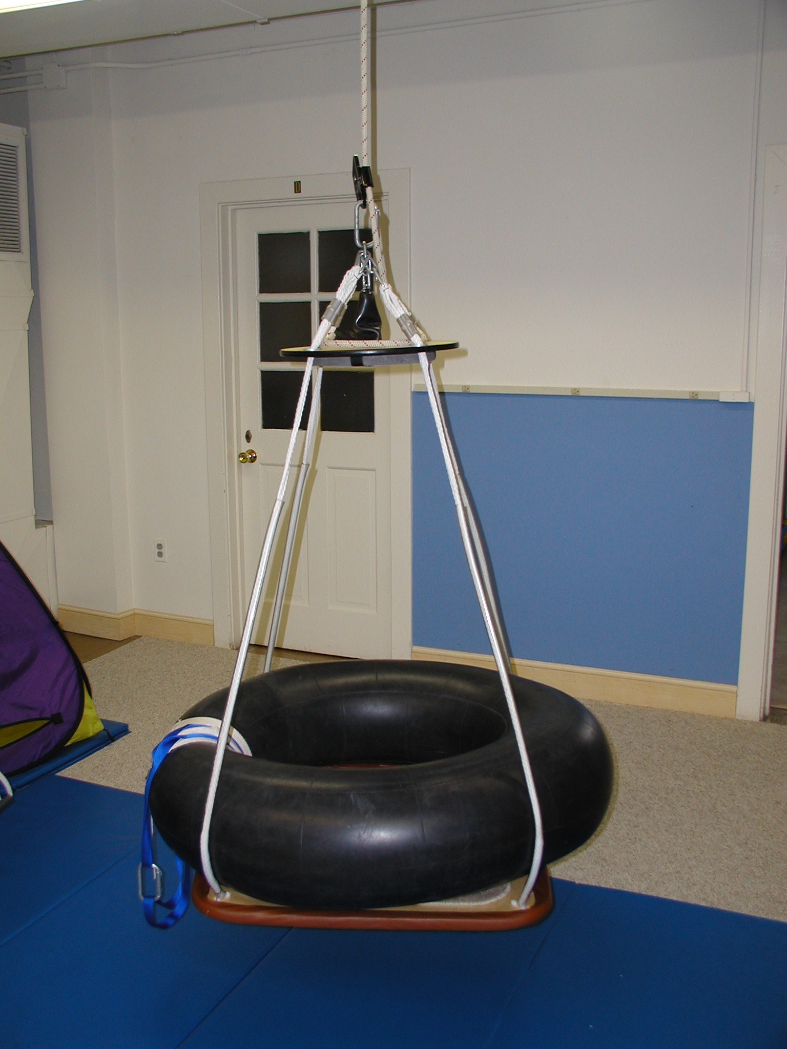 Specialized equipment, such as a platform swing, can provide essential vestibular and deep-pressure input as part of an OT-designed sensory diet.