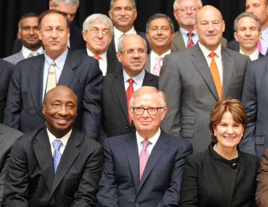 Corporate executives, such as this group of Fortune 500 CEOs, are legally classified as insiders. Because of their high-level access and influence, any stock they own is categorized as "control stock" and is strictly regulated by SEC volume limitations to prevent market manipulation.