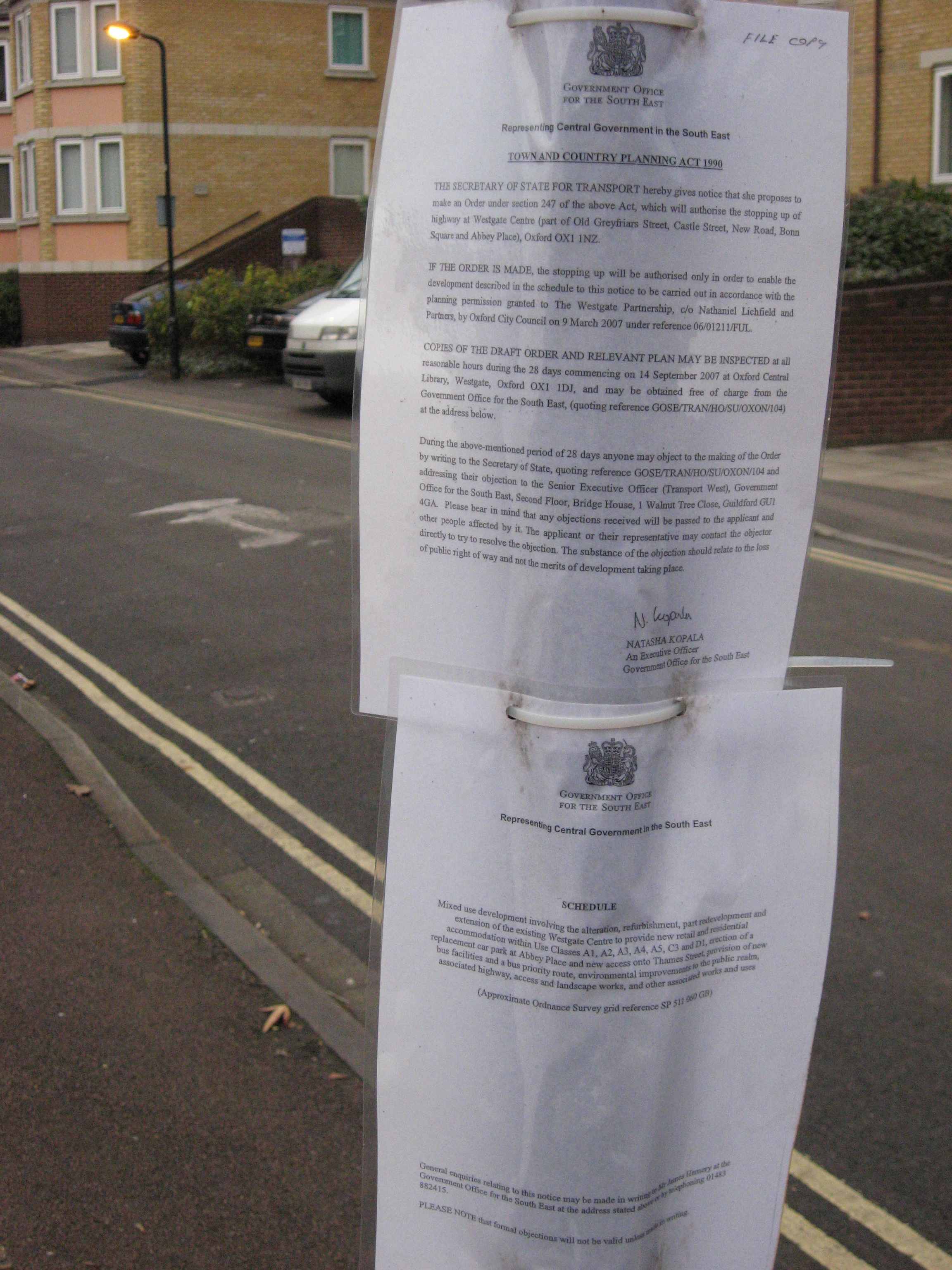 An official notice served under the Town and Country Planning Act 1990 — the kind of formal document a local planning authority must issue and serve within the strict statutory time limits that govern enforcement action.