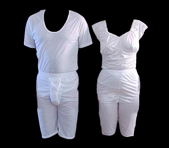 Modern LDS temple garments are worn discreetly beneath standard clothing. They represent deep sacred covenants and should remain on the patient unless medically unavoidable.