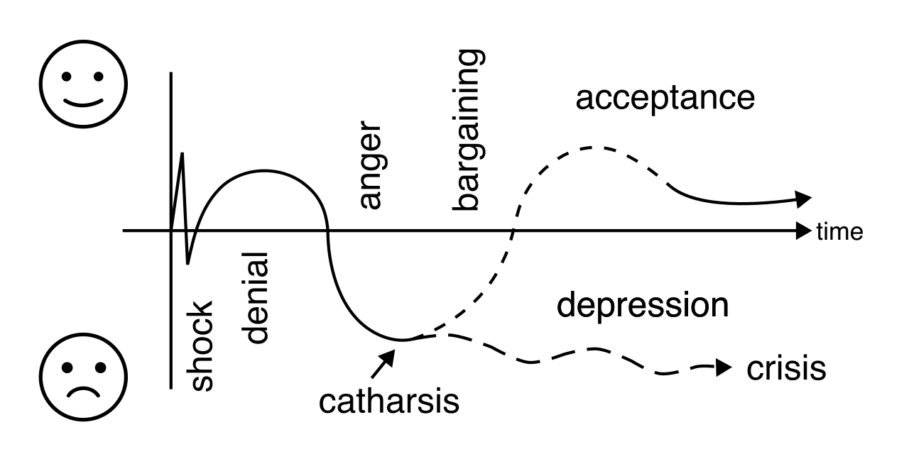 The Kübler-Ross stages of grief model. Parents of children with new special education diagnoses frequently navigate these psychological stages, which educators must recognize as a natural process rather than personal antagonism.
