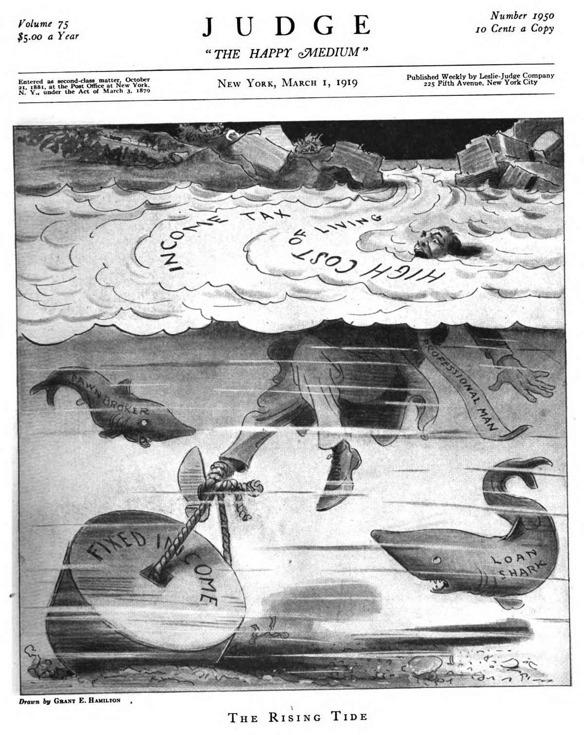 A 1919 cartoon lampooning loan-shark lending — the predatory bargain s244's extortionate credit transaction rules were designed to unwind.