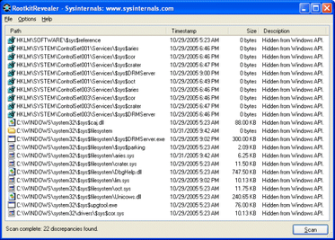 Diagnostic tools like RootkitRevealer are designed to detect discrepancies between what the operating system reports and what is actually on the disk, a critical method for finding evasive rootkits.