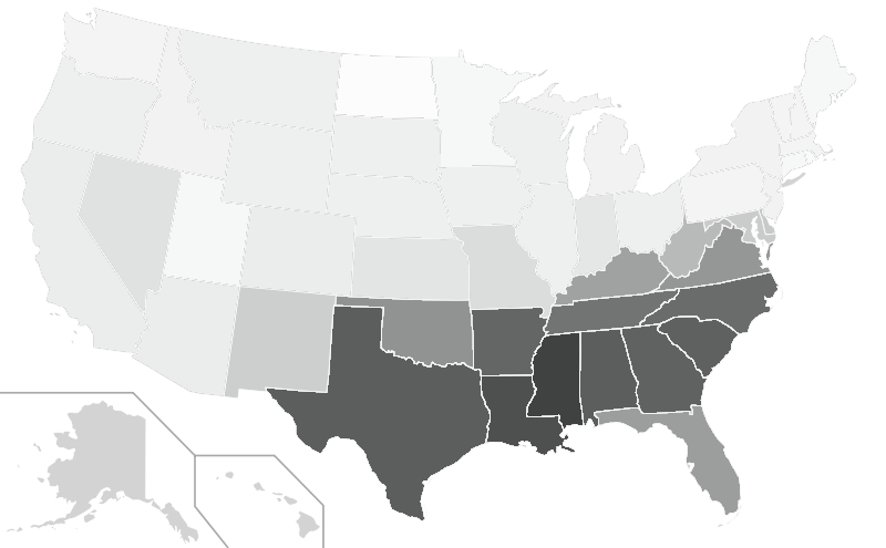 A map plotting the regional frequency of the colloquialism "y'all" in the United States. Authors leverage these informal, geographic language markers to breathe authenticity and relatability into their dialogue.