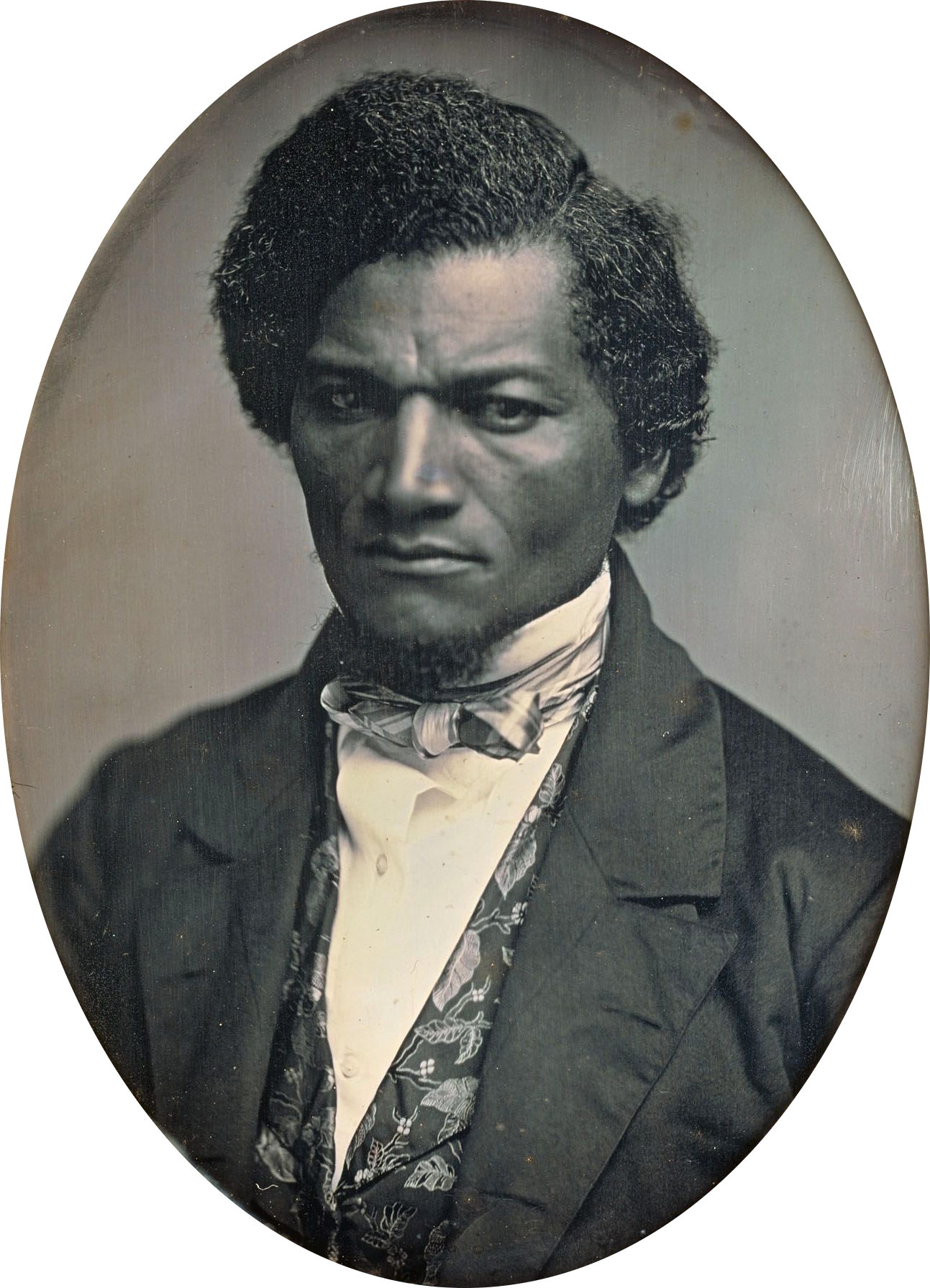 Frederick Douglass, an escaped enslaved man who became a leading voice in the abolitionist movement, highlighting the human reality of the moral arguments against slavery.