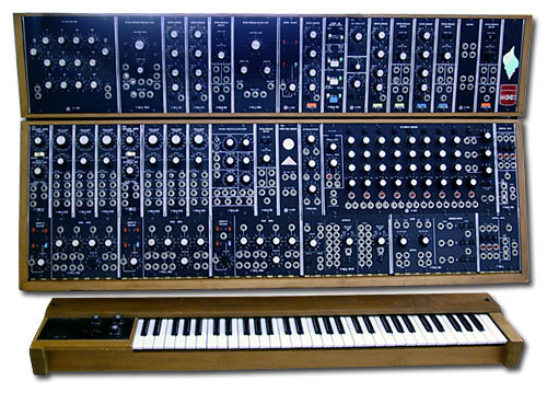 A complex modular synthesizer illustrates how powerful outputs are engineered not by single components, but by chaining together discrete mathematical functions like oscillators and filters.