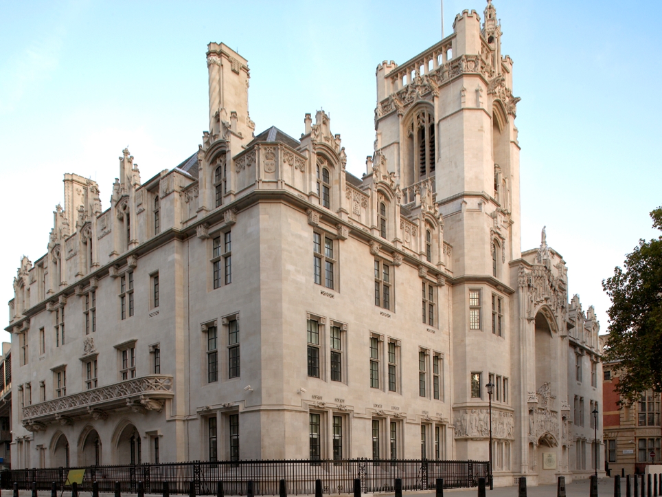 Middlesex Guildhall, home of the Supreme Court — successor to the House of Lords, which held in the 1985 GCHQ case that prerogative powers are, in principle, subject to judicial review.