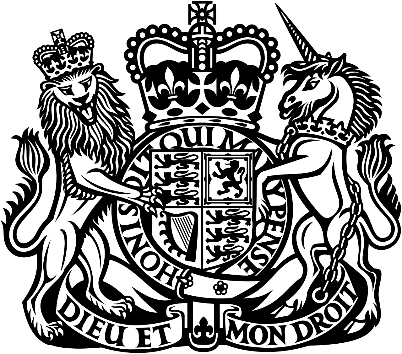 The Royal Arms as they have appeared on every published Act of Parliament since 1953 — the formal mark of the primary legislation this section examines.