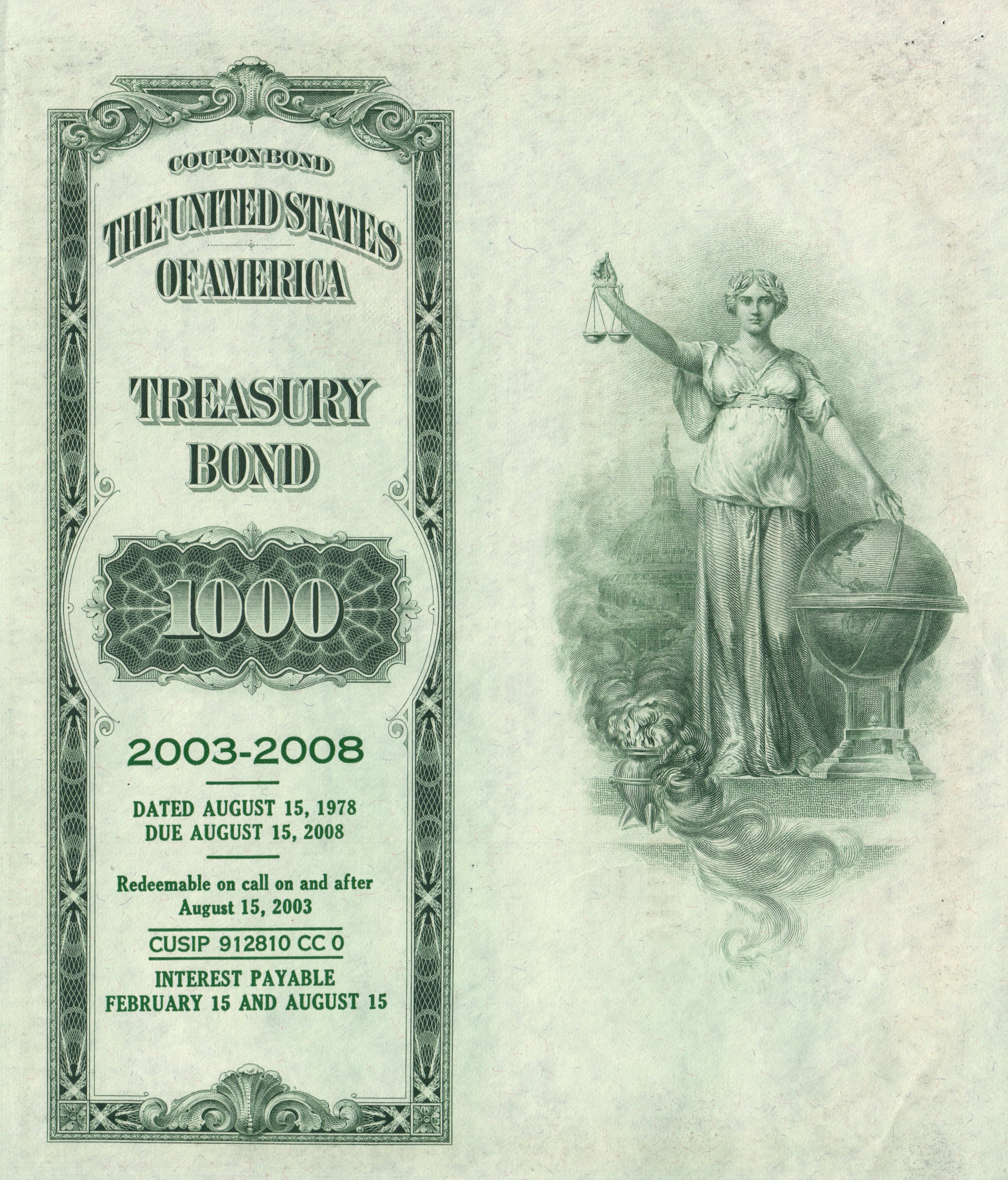 U.S. Treasury bonds are backed by the sovereign taxing power of the federal government and are universally considered by the market to carry zero credit risk.