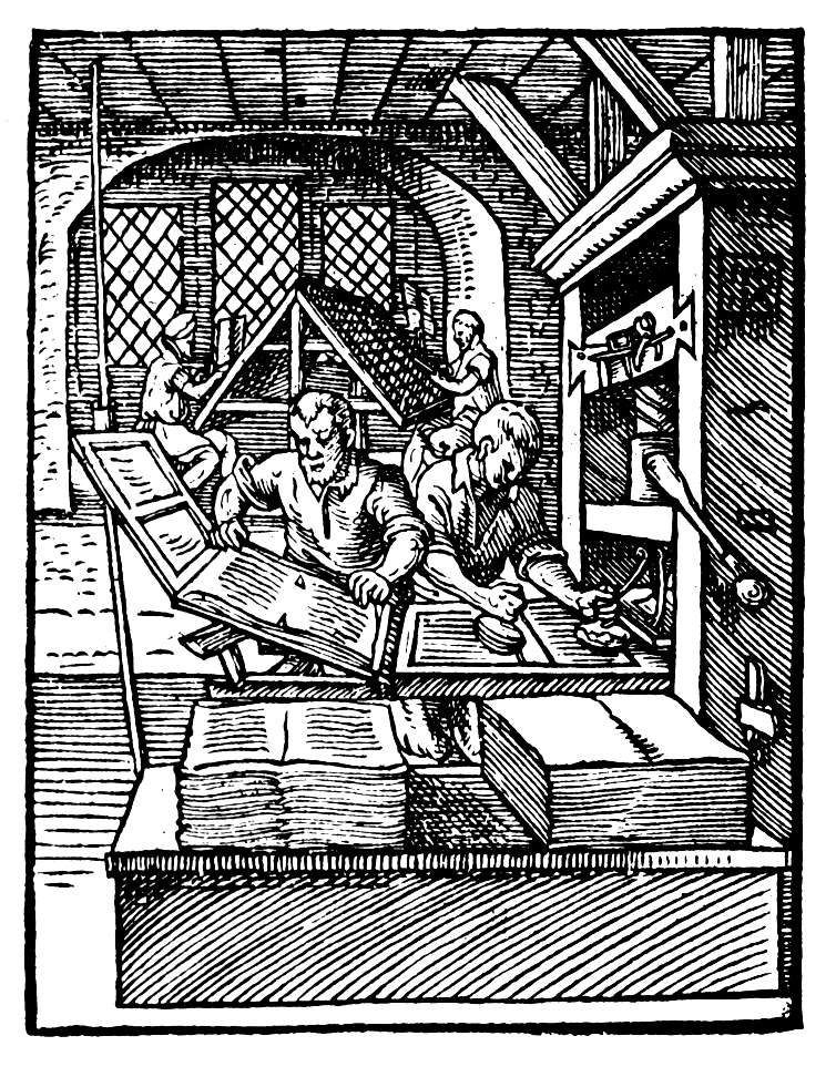 An early wooden printing press, illustrating the mechanical revolution that fundamentally altered the architecture of human communication.