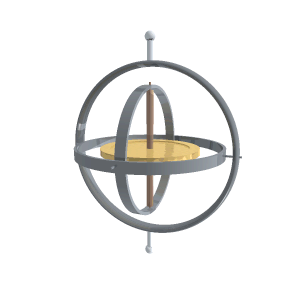 A gyroscope tracks rotational freedom across three dimensions. Modern mobile devices use microscopic MEMS gyroscopes to provide real-time angle and rotational speed data to the operating system.