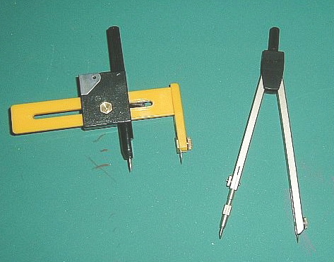Students often confuse the magnetic compass with the drafting tool. Metaphysical poet John Donne famously used the conceit of a drawing compass (pictured) to explain how two lovers' souls remain connected at a shared center even when physically drawn apart.