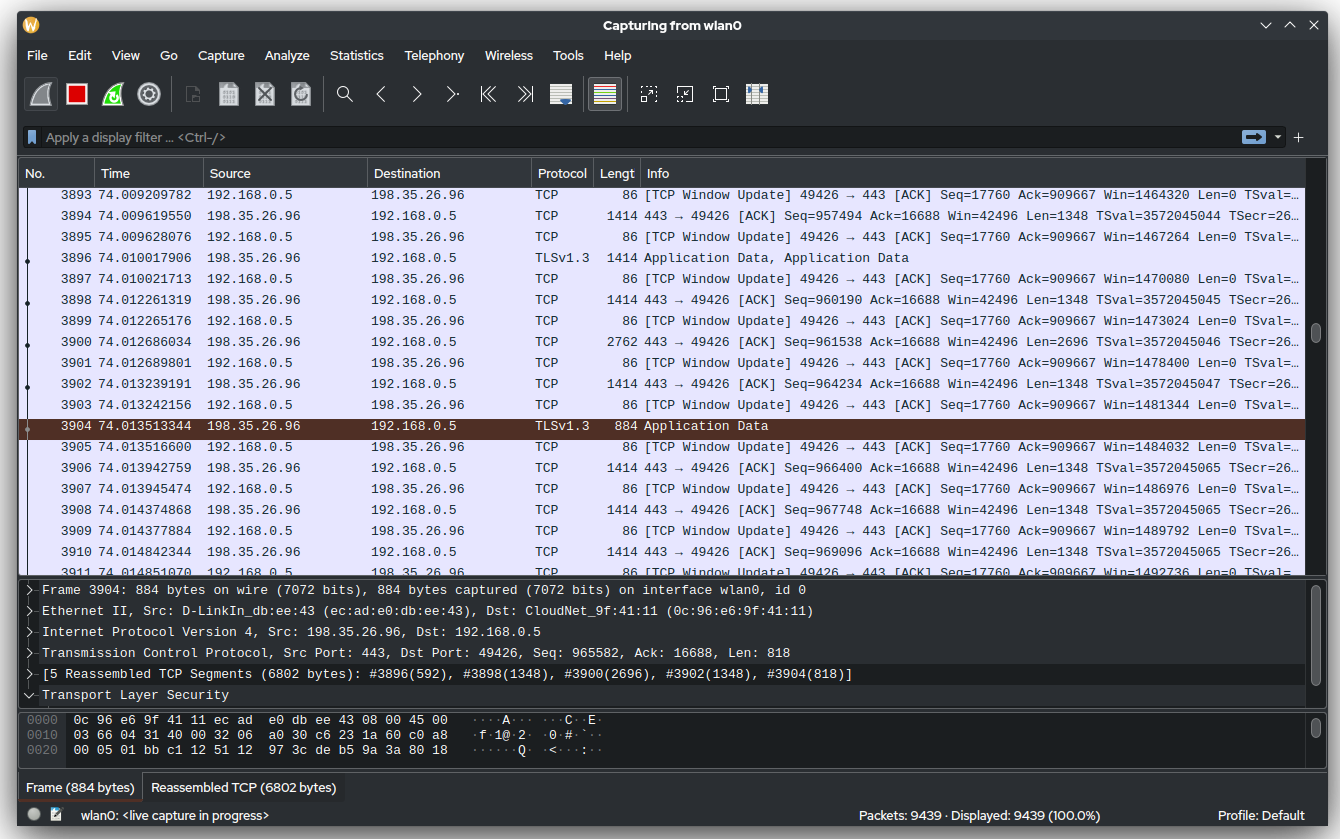 A network protocol analyzer, such as Wireshark, is a critical forensic tool utilized by the response team to inspect packet-level activity during an incident.