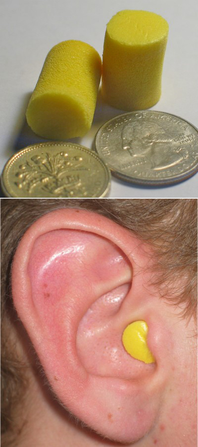 Though intuitively helpful for a client feeling overwhelmed by voices, utilizing earplugs to block external noise can paradoxically intensify internal auditory hallucinations by stripping away the competing external sensory stimuli that help drown them out.