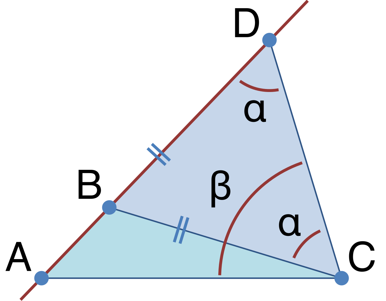 Euclid's classical geometric construction illustrates the Triangle Inequality Theorem: a direct straight path between two points is invariably shorter than an indirect route through a third point.