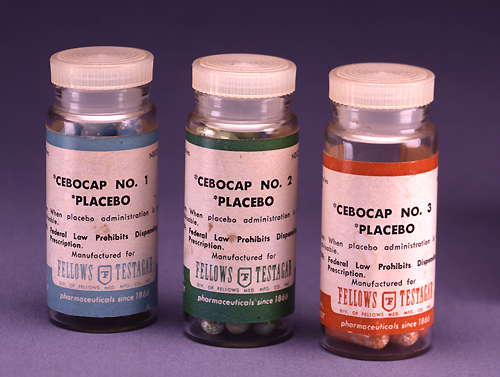 In clinical trials, placebos—such as inert sugar pills—are administered to control groups to account for the psychological impact of a subject's expectations.