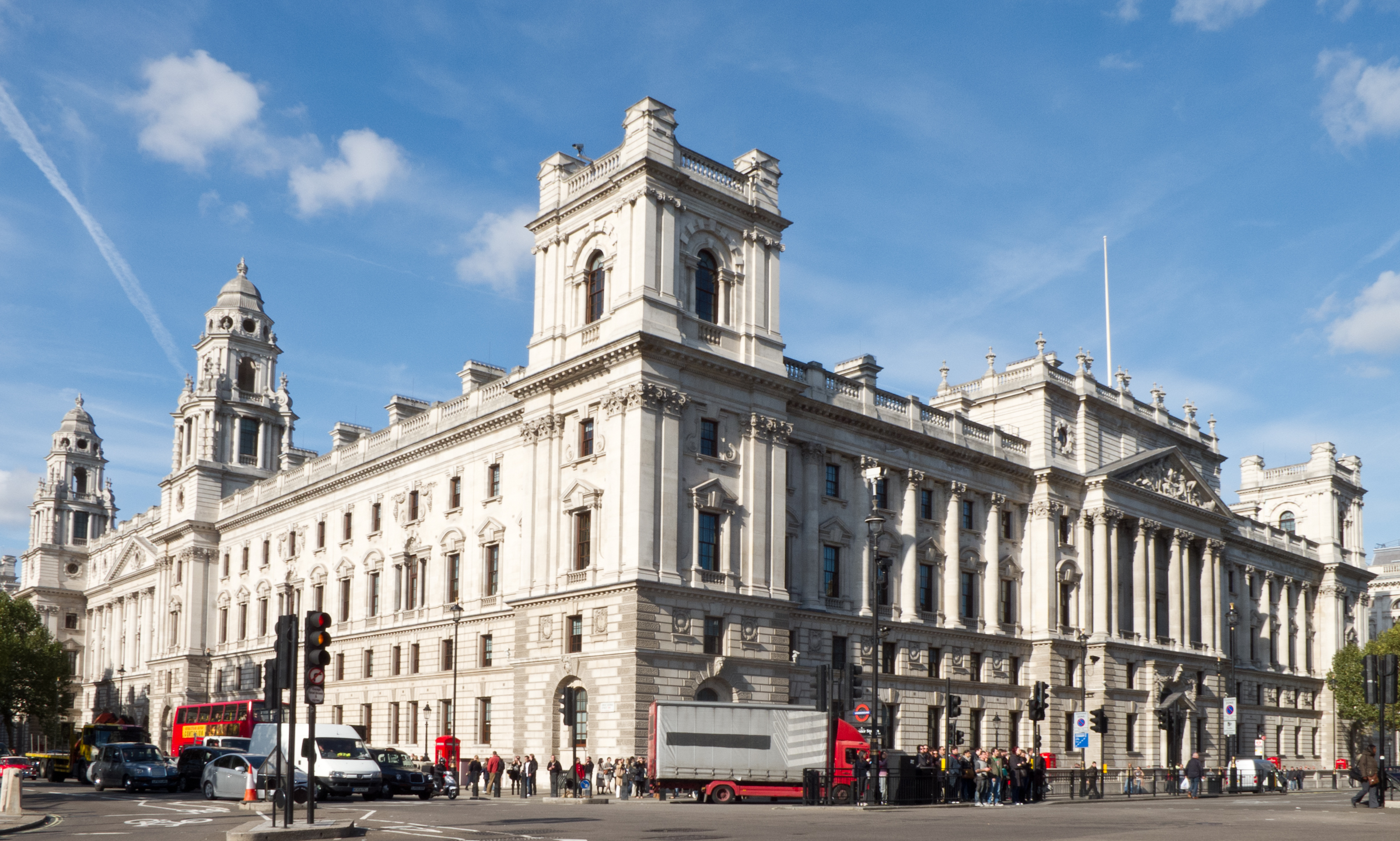 HMRC's Westminster headquarters — the body that must be notified of an option to tax, and whose permission is needed outside the cooling-off window.