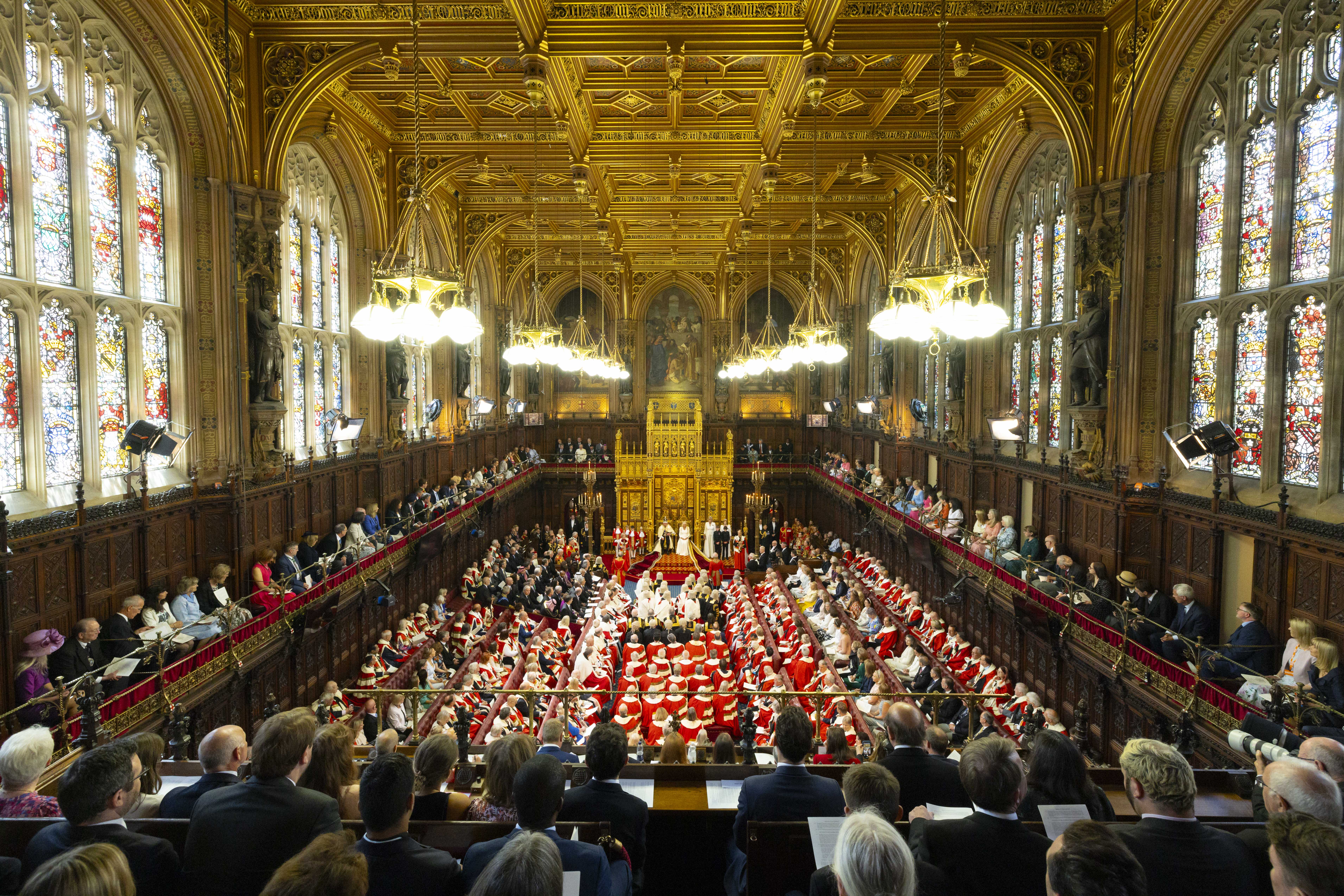 The House of Lords chamber. In R v Woollin (1999), the House of Lords — then the UK's final court of appeal — established the virtual-certainty test for oblique intention in murder.