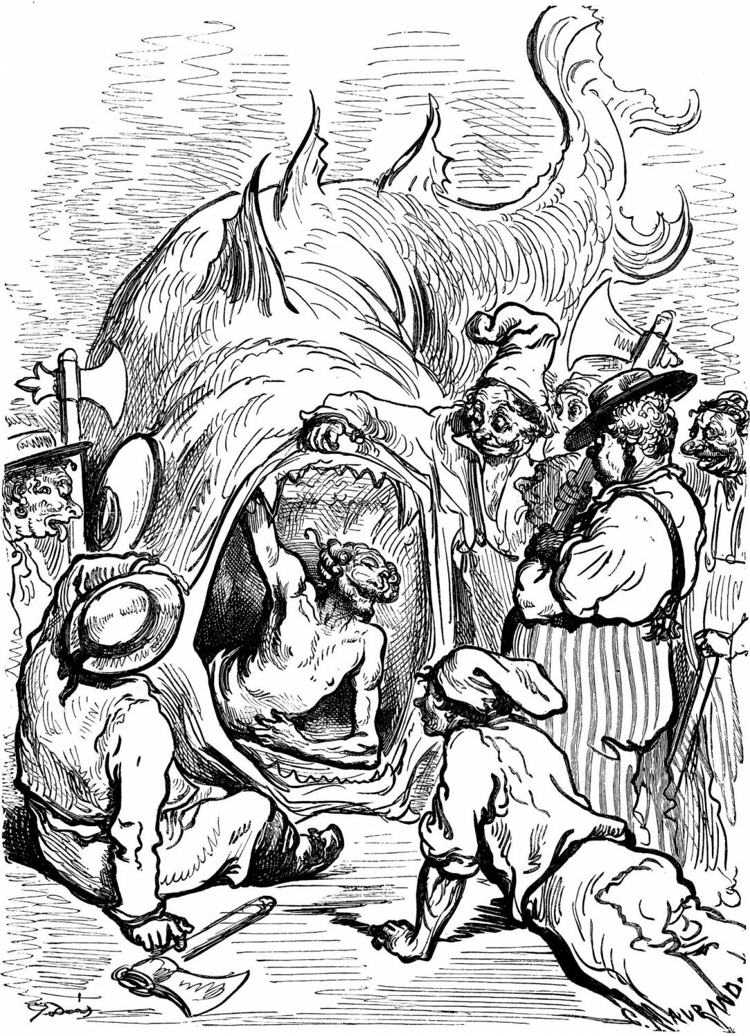 Fantastic or highly exaggerated tales, such as Baron Munchausen's claim of being swallowed by a whale, often signal the presence of an unreliable narrator whose perspective requires active reader investigation.
