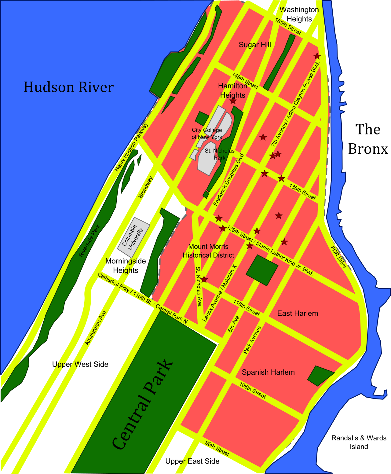 The Harlem neighborhood in Upper Manhattan became the geographical and cultural epicenter of the 1920s and 1930s African American literary revival.