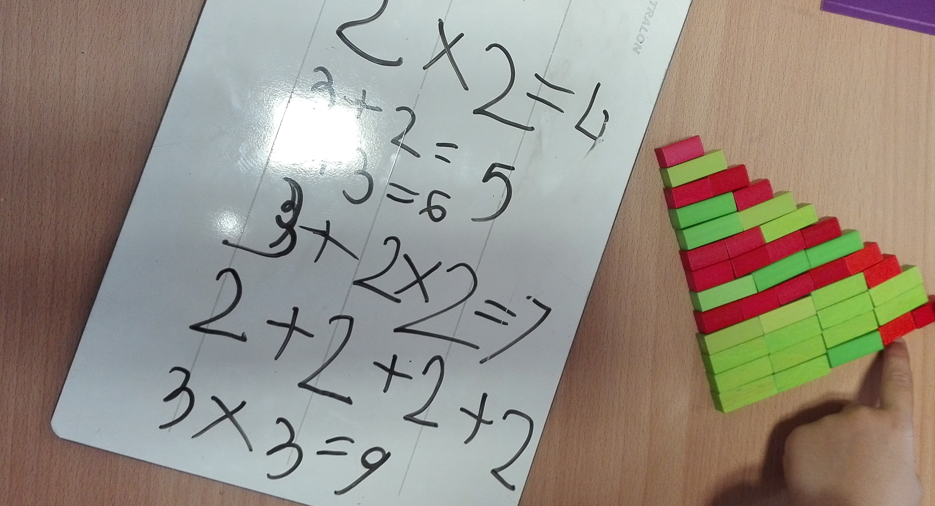 Cuisenaire rods represent numerical values through proportional lengths, allowing students to physically explore how smaller numbers compose larger ones.